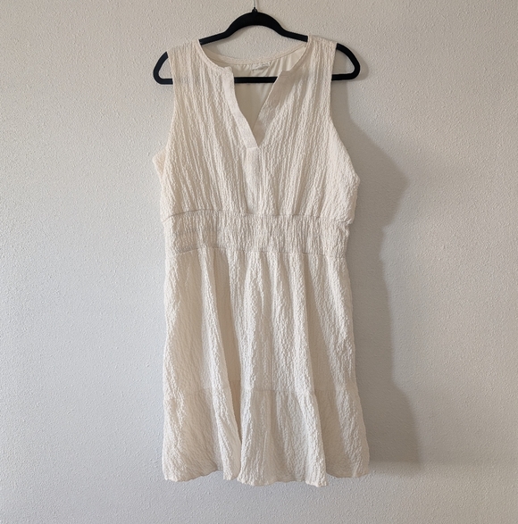 Maurice's Bare Notch Neck Skater Dress Ivory Size XL - Picture 3 of 9